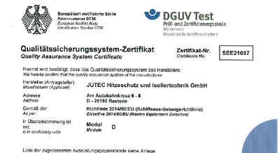 MED Zertifikat von JUTEC